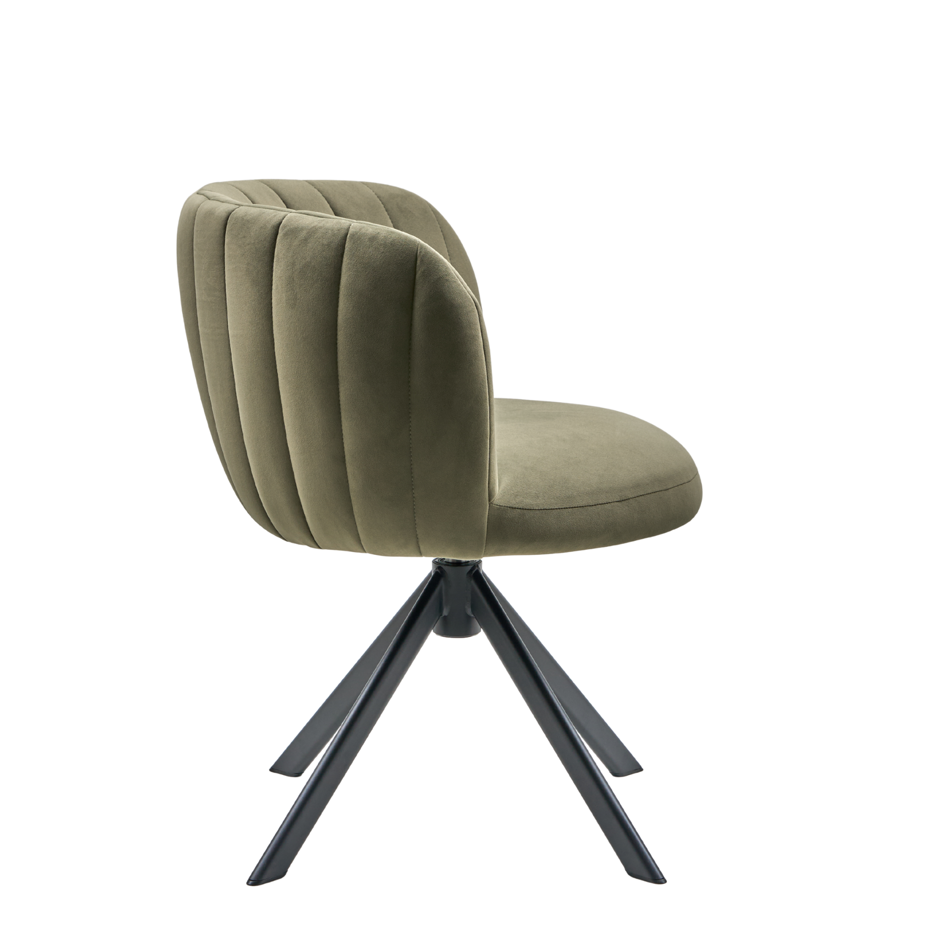 Shelly II Esszimmerstuhl - Velours mit Drehgestell (schwarz)